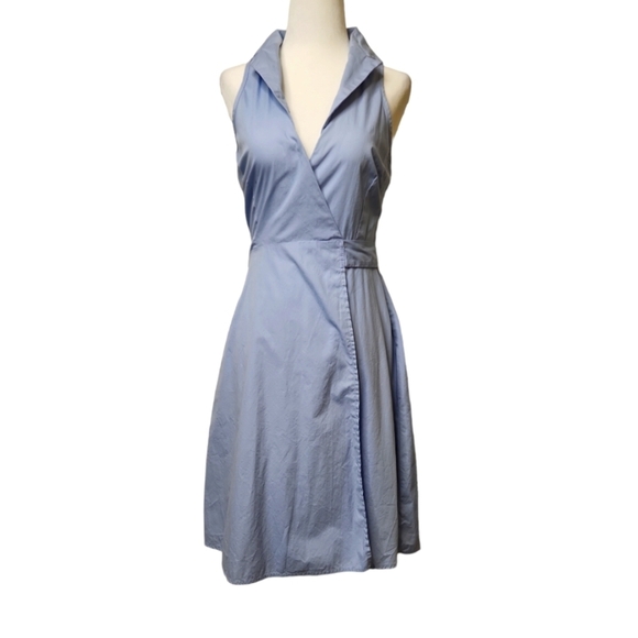 JustFab Women's Sky Blue Wrap Halter Dress Size XS - Picture 1 of 13
